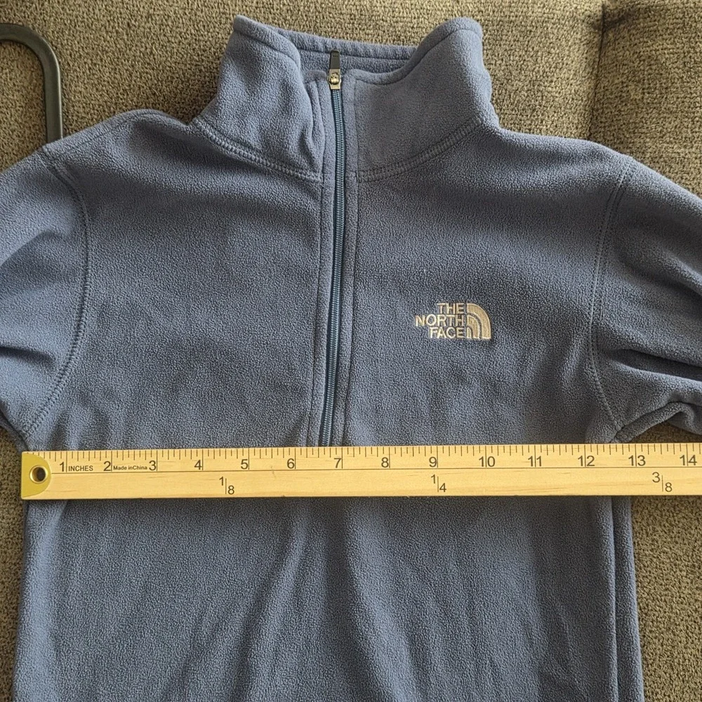THE NORTH FACE Big Kid's Glacier 1/4 Zip Fleece Pullover Boys XS Blue TKA 100